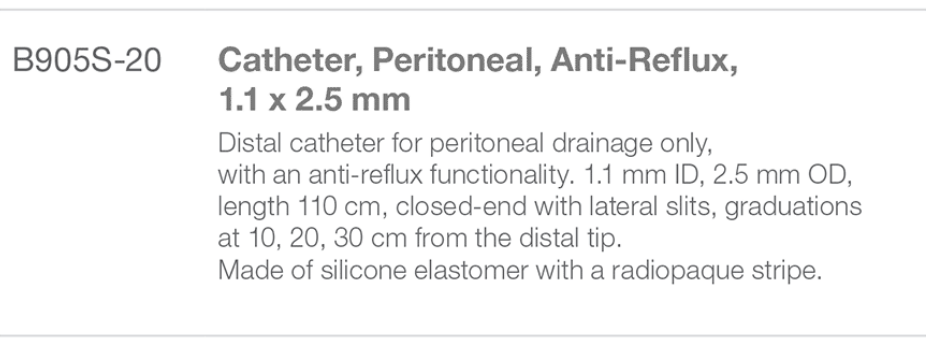 Sophysa B905S-20 Distal Catheters from Rycol Medical in Ireland